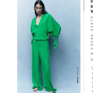 Zara flowing sleeve tie top